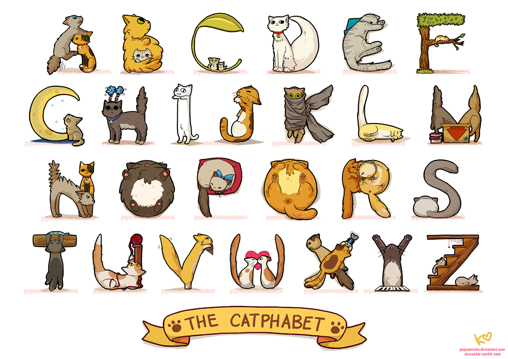 Cross Stitch Alphabet Cat