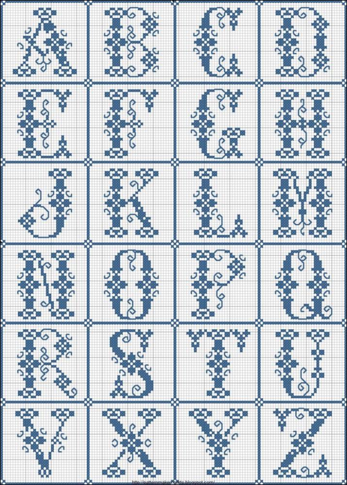 Cross Stitch Alphabet Monogram Patterns